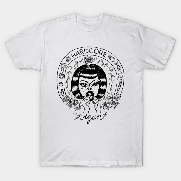 Hardcore Vegan T-Shirt by LunaElizabeth